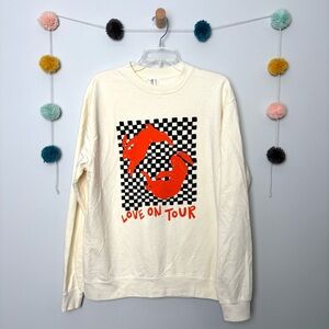 Love On Tour Harry Styles Cream Off White Pullover Sweatshirt